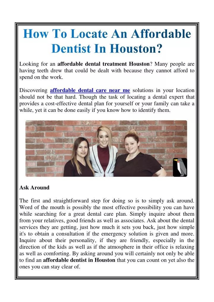 looking for an affordable dental treatment
