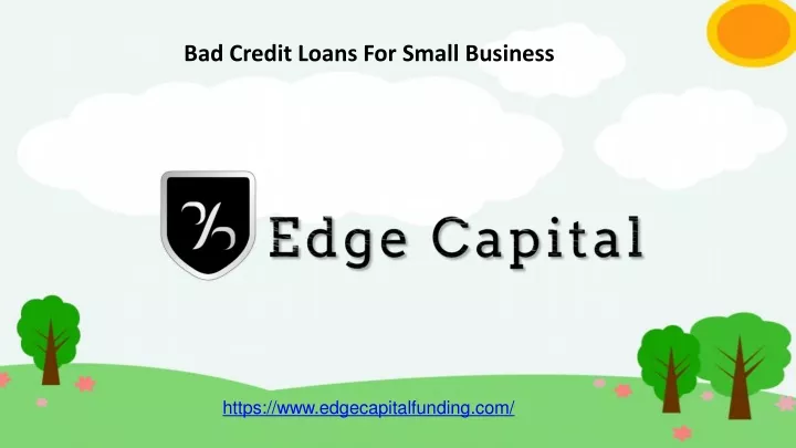 bad credit loans for small business