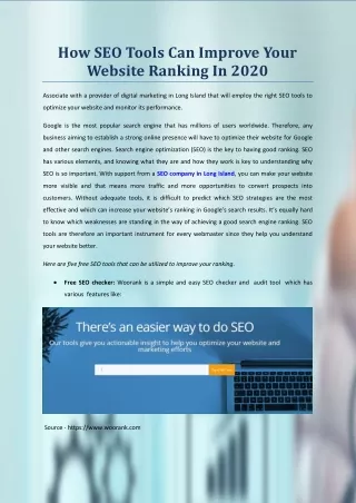 how seo tools can improve your website ranking