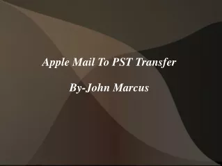Apple Mail to PST Transfer