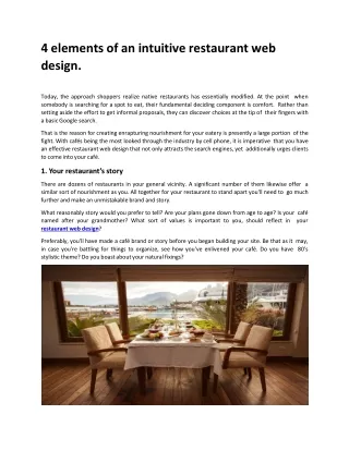restaurant website design Impact