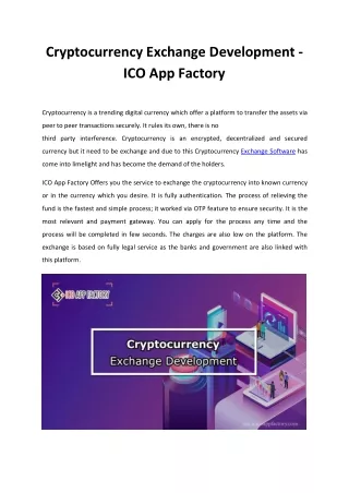 cryptocurrency exchange development