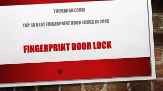 Top 10 Best Fingerprint Door Locks