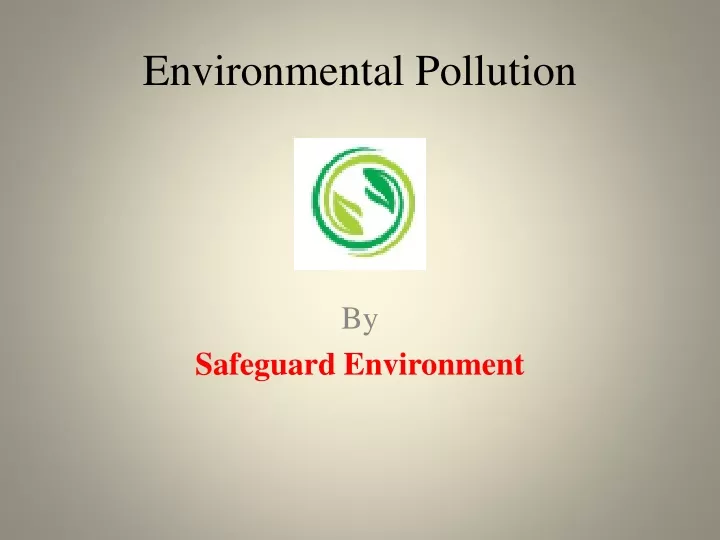 environmental pollution