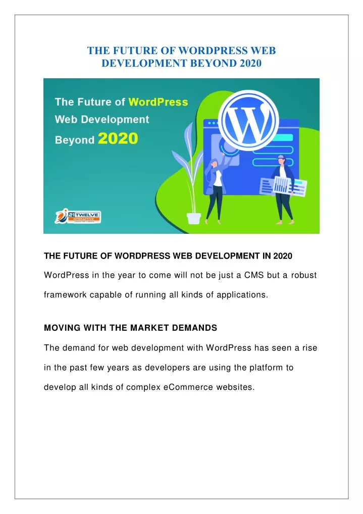 the future of wordpress web development beyond