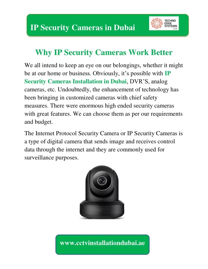 ip security cameras in dubai