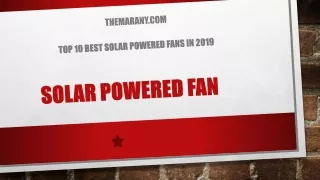 Top 10 Best Solar Powered Fans in Reviews