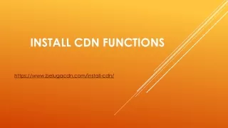 Install CDN Functions