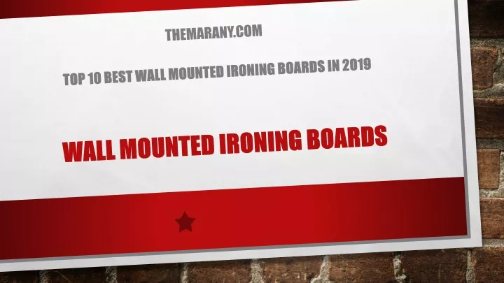 wall mounted ironing boards
