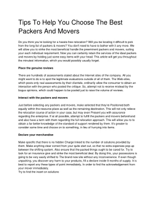 tips to help you choose the best packers