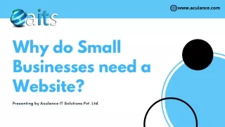 Why do Small Businesses need a Website?