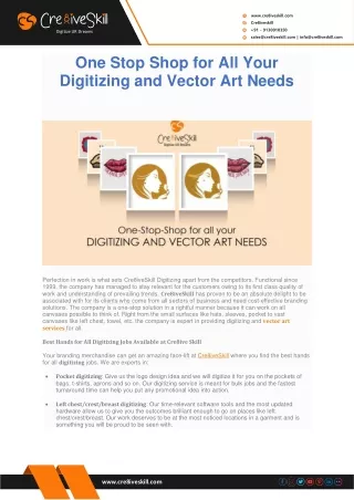 One Stop Shop for All Your Digitizing and Vector Art Needs-Cre8iveSkill
