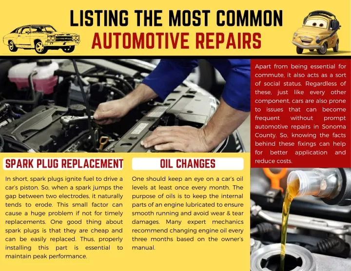 listing the most common automotive repairs
