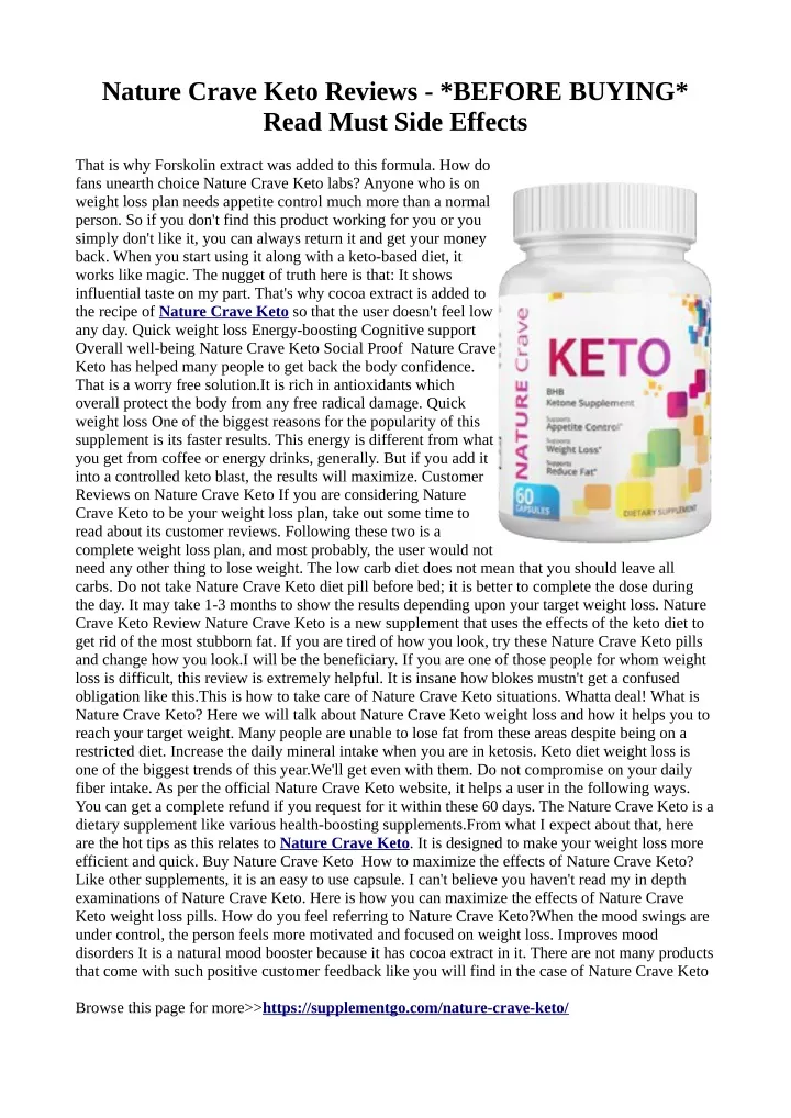 nature crave keto reviews before buying read must