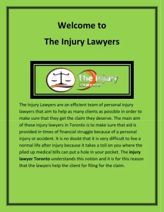 Injury lawyer Toronto, personal injury lawyer