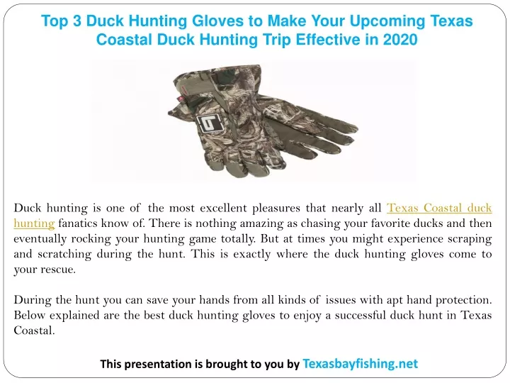 top 3 duck hunting gloves to make your upcoming