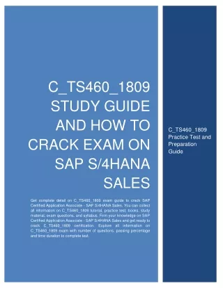 c ts460 1809 study guide and how to crack exam