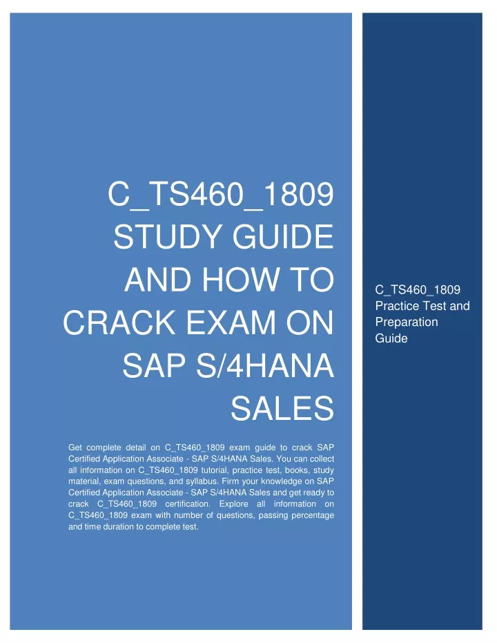 c ts460 1809 study guide and how to crack exam