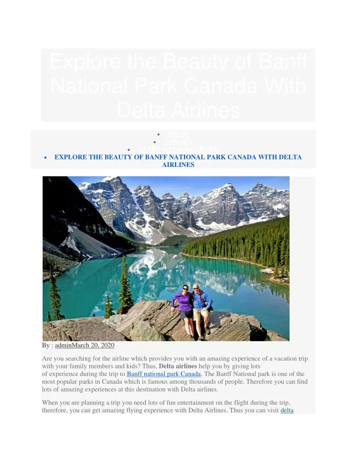 explore the beauty of banff national park canada