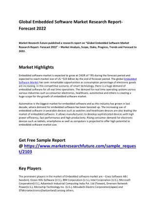 global embedded software market research report