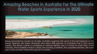Amazing Beaches in Australia For The Ultimate Water Sports Experience in 2020