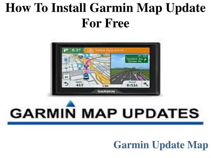 how to install garmin map update for free