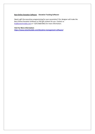 best online donation software donation tracking