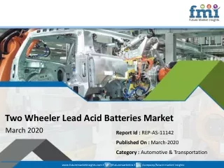 Two Wheeler Lead Acid Batteries Market Estimated to Expand at a Double-Digit CAGR through 2029
