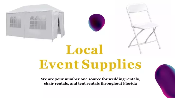 local event supplies