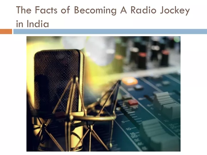 the facts of becoming a radio jockey in india