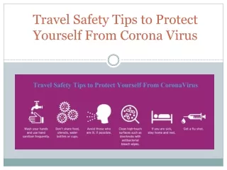 Travel Safety Tips to Protect Yourself From CoronaVirus