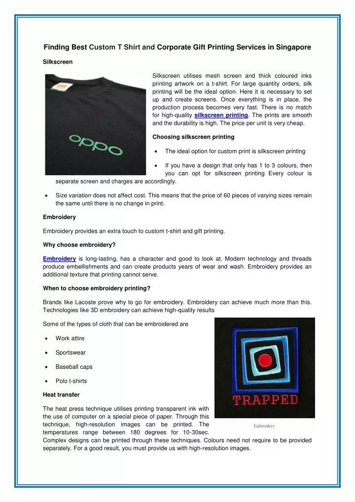 finding best custom t shirt and corporate gift