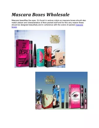 mascara boxes wholesale