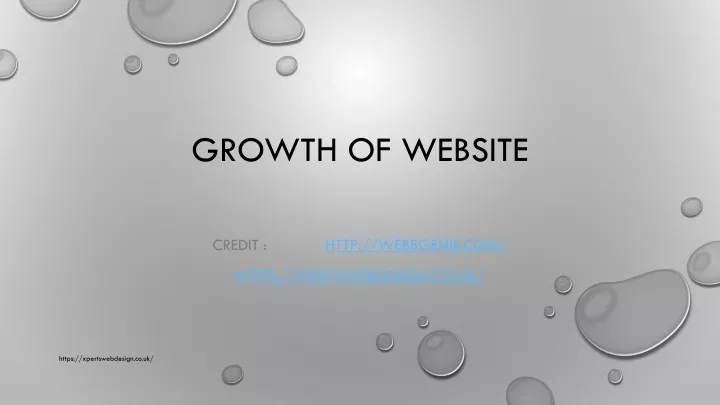 growth of website