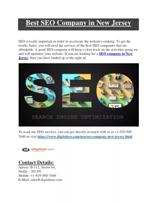 best seo company in new jersey