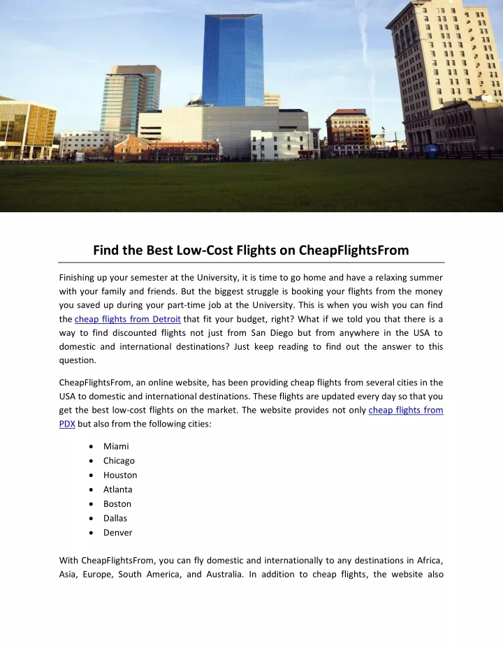 find the best low cost flights on cheapflightsfrom