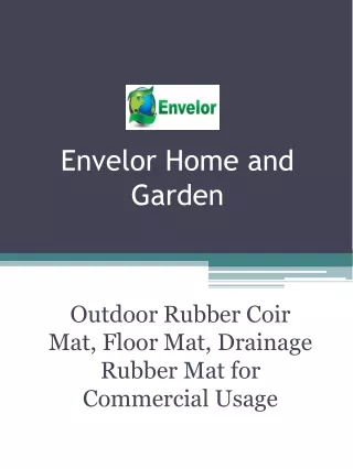 Outdoor Rubber Coir Mat, Floor Mat, Drainage Rubber Mat for Commercial Usage