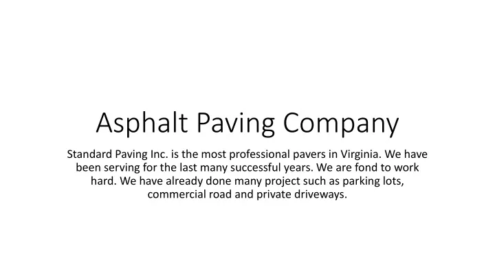 asphalt paving company