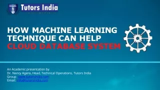 how machine learning technique can help cloud database system