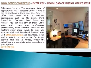 Office.com/setup – Enter Product Key – www.Office.com/setup