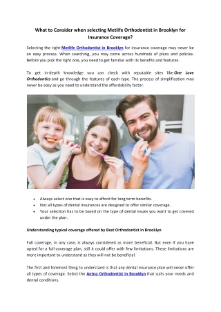 what to consider when selecting metlife
