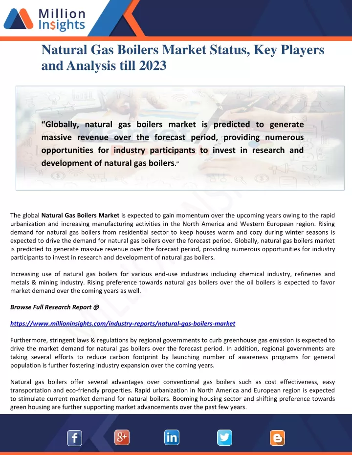 natural gas boilers market status key players