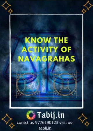 Know the activity of navagrahas by Tamil jathagam calculator