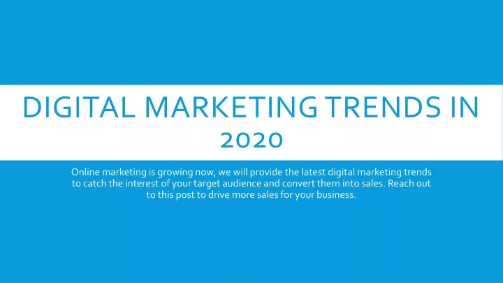 digital marketing trends in 2020