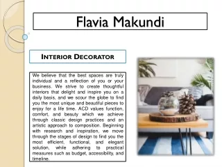 Flavia Makundi - Interior Consulting