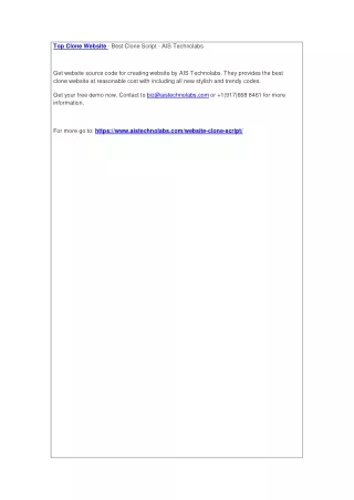 top clone website best clone script ais technolabs