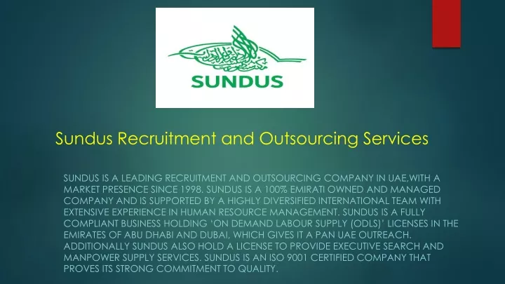 sundus recruitment and outsourcing services