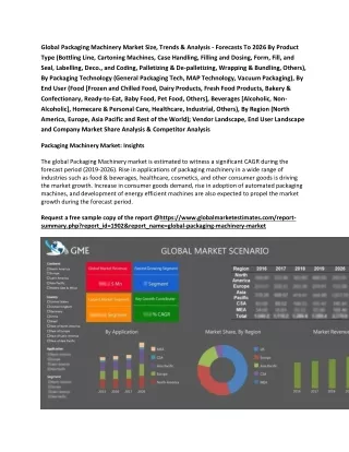 global packaging machinery market size trends