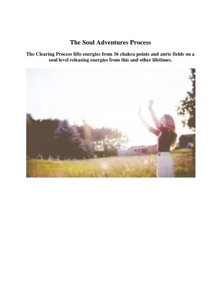 the soul adventures process
