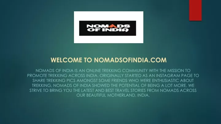 welcome to nomadsofindia com